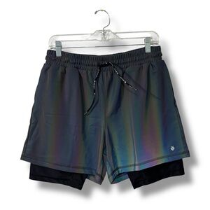 Flexliving Leg Day Reflective Holographic Shorts Men’s Size Small